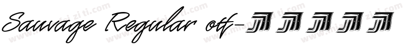 Sauvage Regular otf字体转换